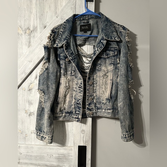 Jackets & Blazers - Dazl distressed jean jacket Y2K make sure you read